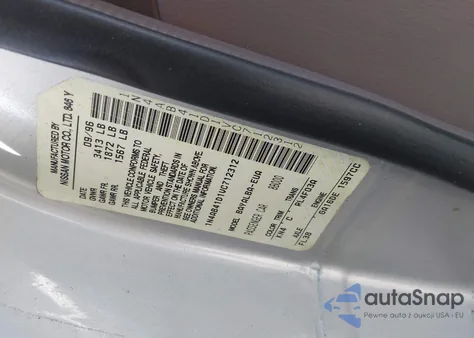 1997 Nissan Sentra Xe/Gxe/Gle из США, поврежденный, VIN 1N4AB41D1VC712312